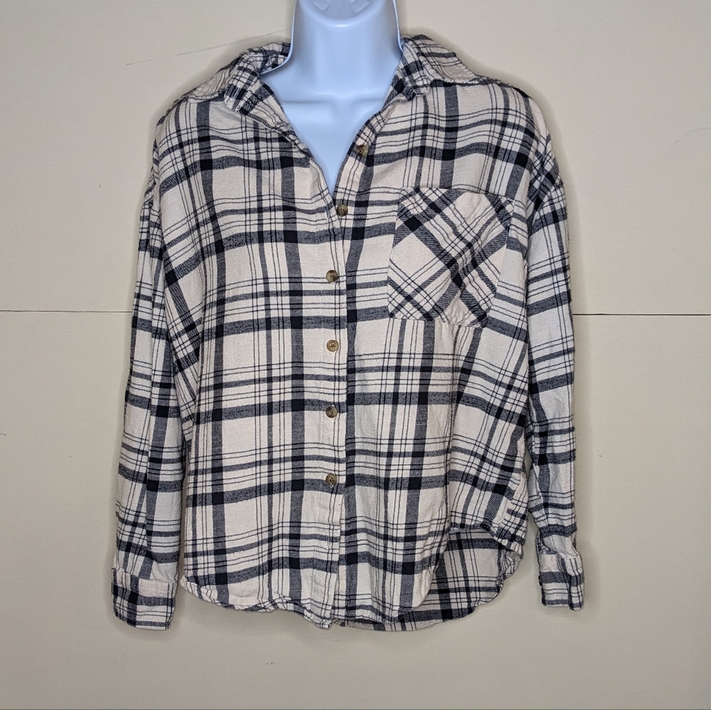 Billabong Flannel Cream and Black